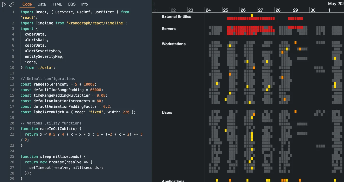 Screenshot of the detection and response cybersecurity playground.