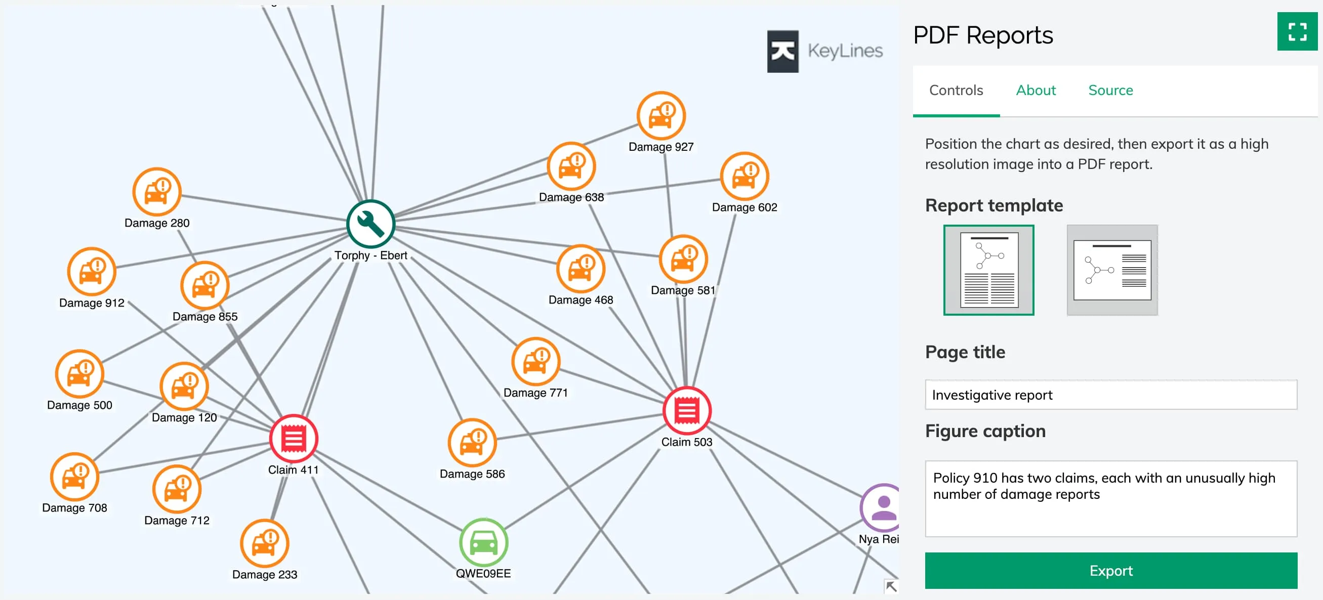 A screenshot from PDF Export demo